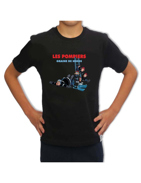 Tee shirt Sapeur Pompier Enfant : Graine de Héros