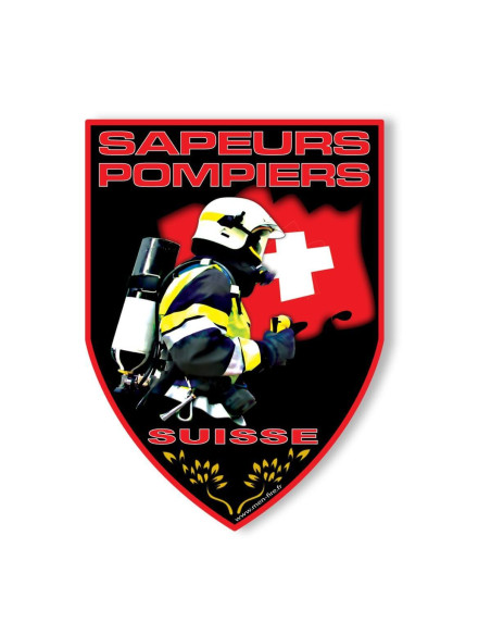 Autocollant Sapeurs-Pompiers blason - Suisse