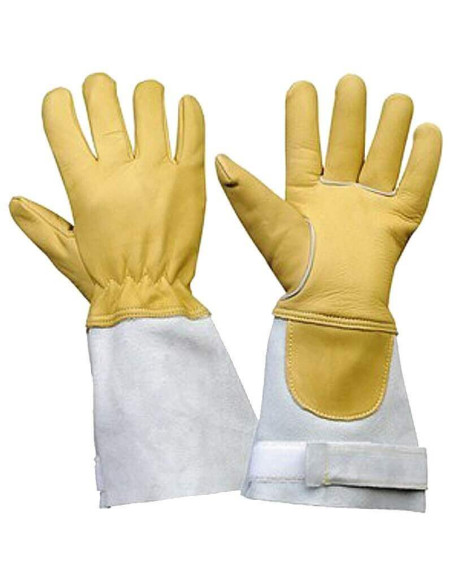 Gants Sapeurs-Pompiers Cuir Beige SPP2NIT05+ - ROSTAING Gants Sapeurs-Pompiers Cuir Beige SPP2NIT05+ - ROSTAING