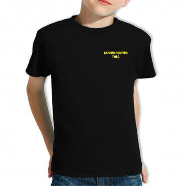 Tee-shirt Pompier Enfant - Personnalisé