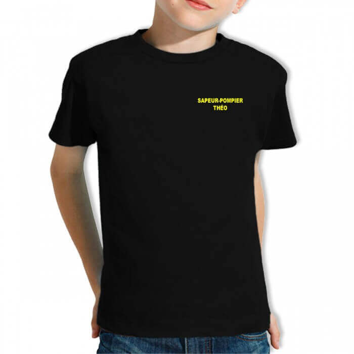 Tee-shirt Pompier Enfant - Personnalisé