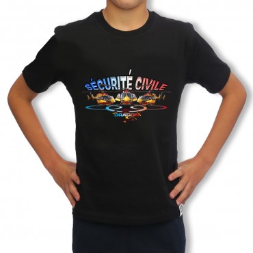 Tee-shirt Sapeur Pompier Enfant - Sécurité Civile
