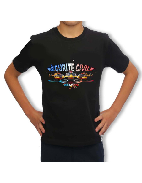 Tee-shirt Sapeur Pompier Enfant - Sécurité Civile