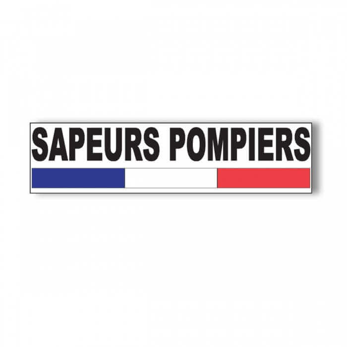 Autocollant Sapeurs-Pompiers rectangulaire - France