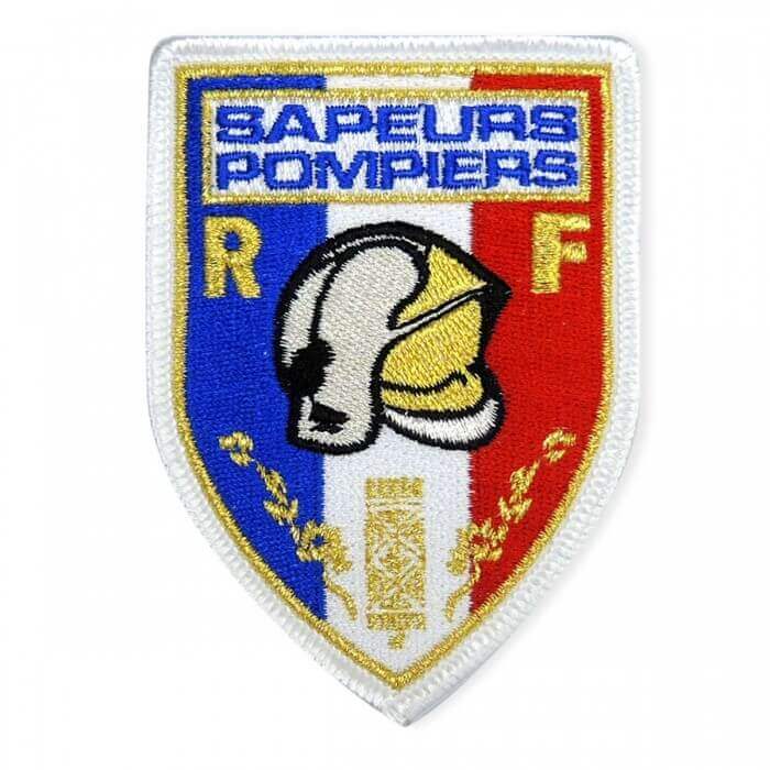 Ecusson sapeurs-pompiers brodé sur velcro