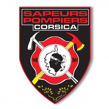 Autocollant Sapeurs-Pompiers blason - Corsica