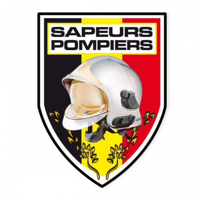 Autocollant Sapeurs-Pompiers blason - Belge