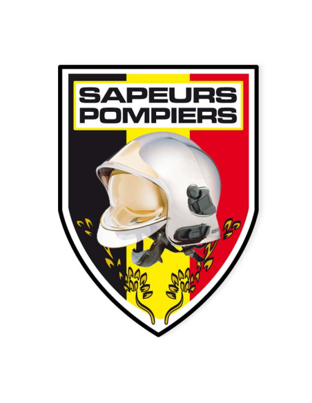 Autocollant Sapeurs-Pompiers blason - Belge