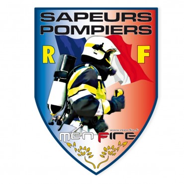 Autocollant Sapeurs-Pompiers blason - Drapeau MF