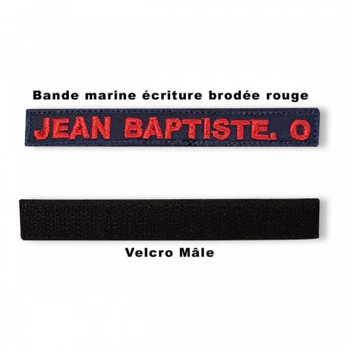 Bande patro brodé sur velcros Bleu Marine (par 10)