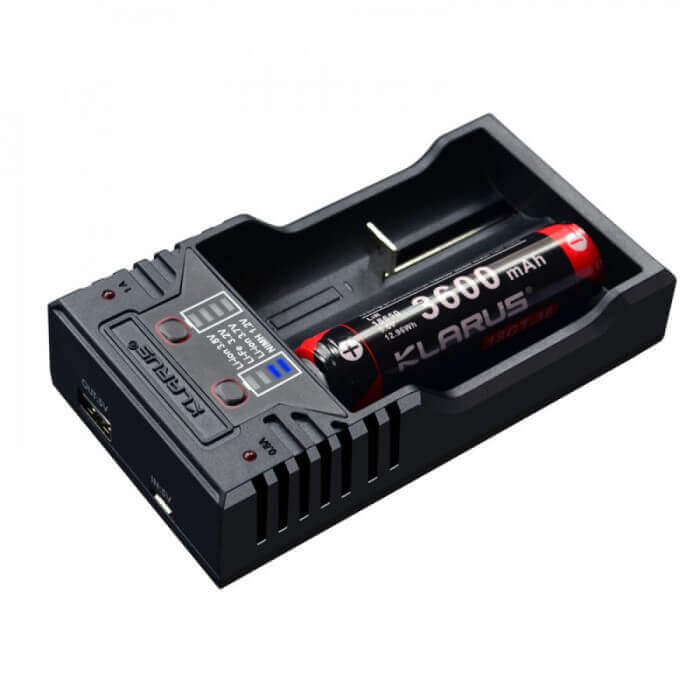 Chargeur Klarus - 2 batteries rechargeables Chargeur Klarus - 2 batteries rechargeables