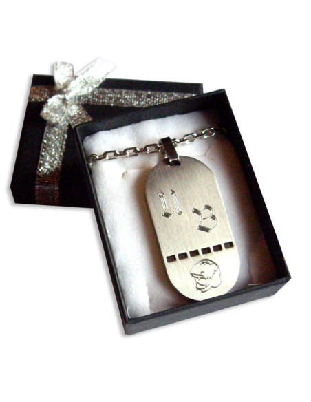 Plaque G.I Argent Trouée - Personnalisée