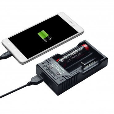 Chargeur Klarus - 2 batteries rechargeables