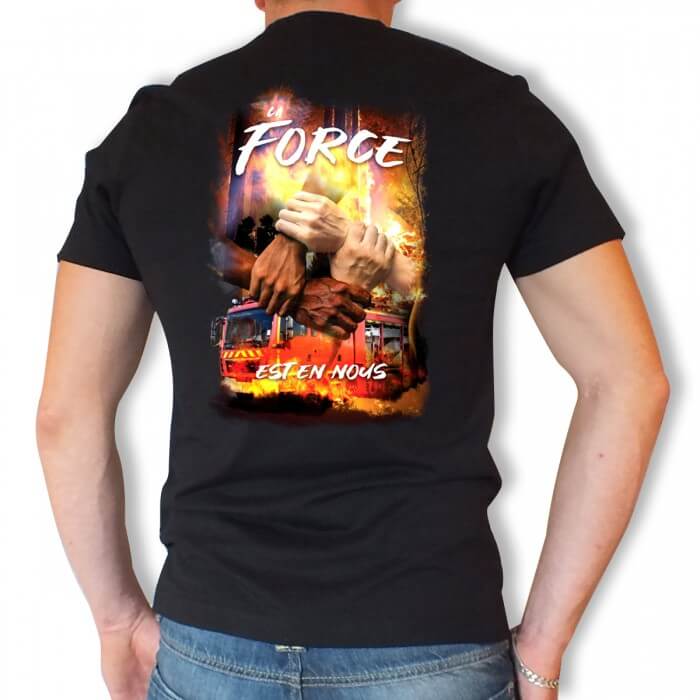 Tee shirt Men Fire : La Force est en nous Taille M Tee shirt Men Fire : La Force est en nous Taille M