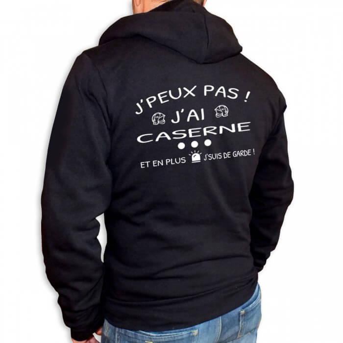 Sweat Capuche Humour Men Fire - J'peux pas