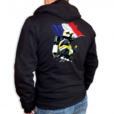 Sweat Capuche Men Fire - Drapeau MF