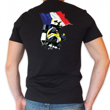 Tee shirt Col V : Drapeau MF