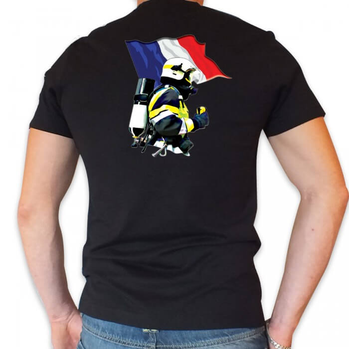 Tee shirt Col V : Drapeau MF Tee shirt Col V : Drapeau MF