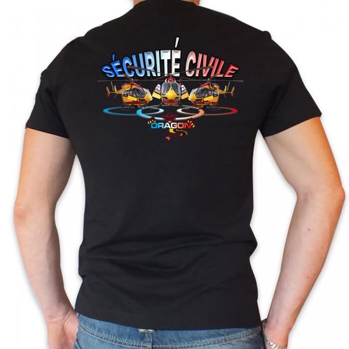 Tee shirt Col V : Sécurité Civile