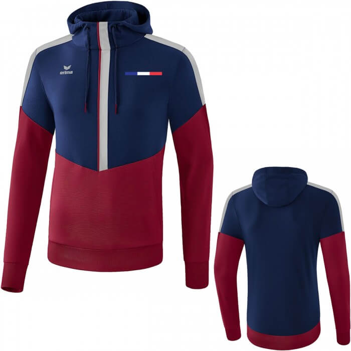 Sweat Capuche Erima SQUAD - Drapeau France