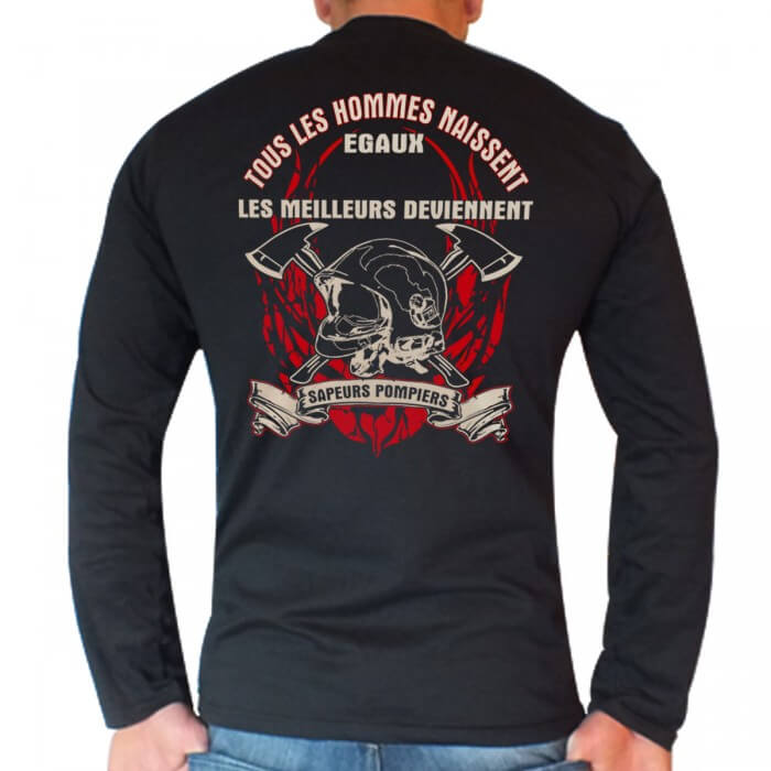 Tee shirt Sapeurs-Pompiers ML : Libres et Égaux