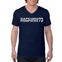 Tee shirt Col V Personnalisé au Département - Sapeurs-Pompiers