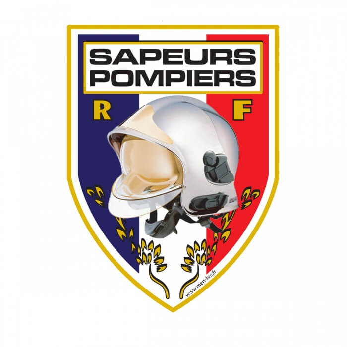 Autocollant Sapeurs-Pompiers blason - Casque F1