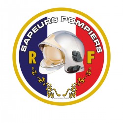 Autocollant Sapeurs-Pompiers rond - Casque F1