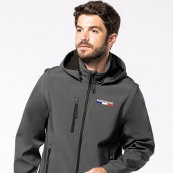 Veste Softshell à capuche avec manches amovibles - SP