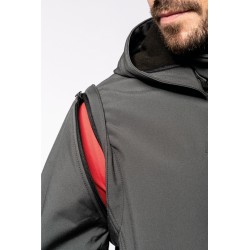 Veste Softshell à capuche avec manches amovibles - SP