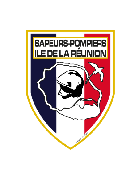 Autocollant Sapeurs-Pompiers blason - Ile de la Réunion