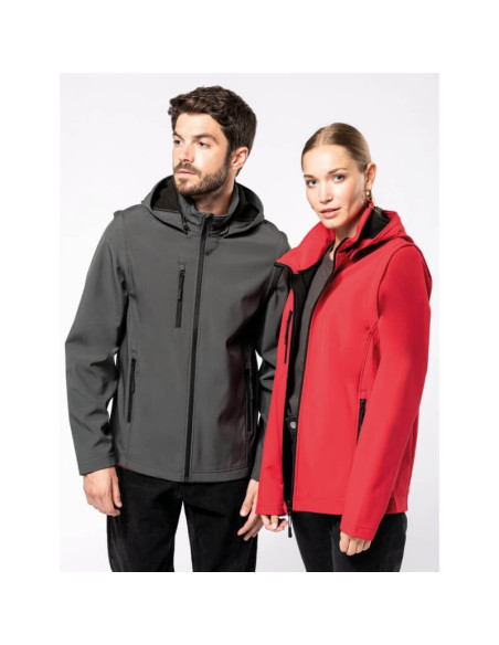 Veste Softshell avec capuche et manches amovibles