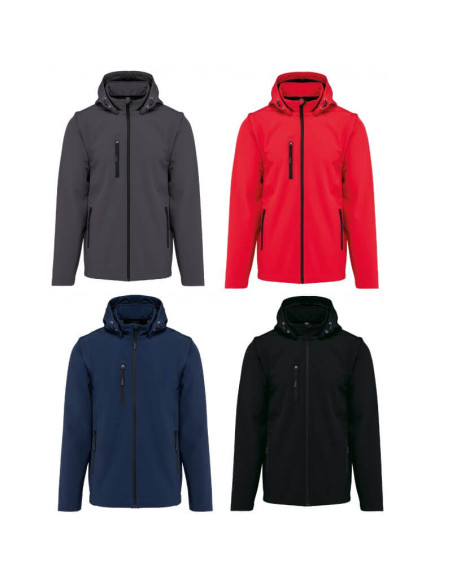 Veste Softshell avec capuche et manches amovibles