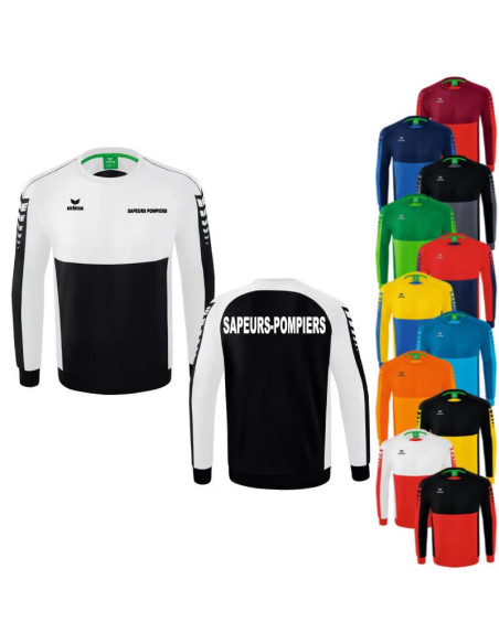 Sweat Shirt Erima - Six Wings - Sapeurs-Pompiers