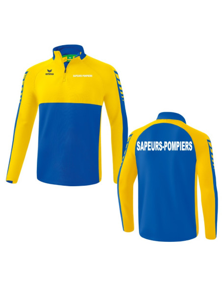 Sweat 1/4 zip Erima - Six Wings - Sapeurs-Pompiers