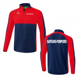 Sweat 1/4 zip Erima - Six Wings - Sapeurs-Pompiers