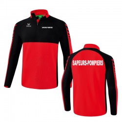 Sweat 1/4 zip Erima - Six Wings - Sapeurs-Pompiers