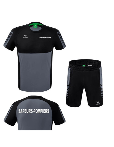 Pack Sport T-shirt + Short Erima Six Wings - Sapeurs-Pompiers