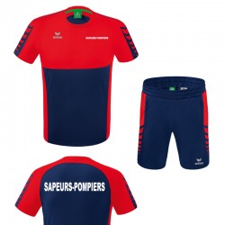 Pack Sport T-shirt + Short Erima Six Wings - Sapeurs-Pompiers