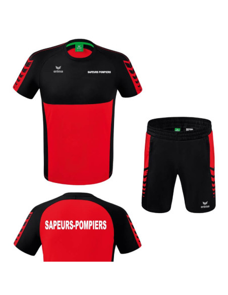 Pack Sport T-shirt + Short Erima Six Wings - Sapeurs-Pompiers