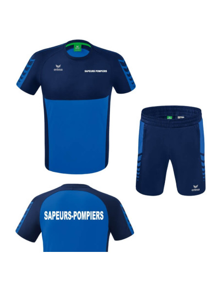 Pack Sport T-shirt + Short Erima Six Wings - Sapeurs-Pompiers