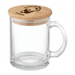 Mug en verre et Bambou Personnalisé