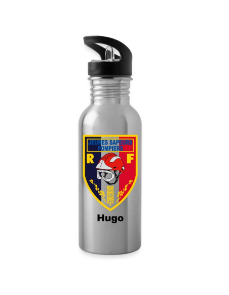 Gourde acier inox 600 ml grise - personnalisée à l'unité