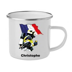 Mug aluminium 370 ml blanche - personnalisée à l'unité