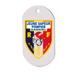 Porte-clé aluminium "plaque G.I" - personnalisé à l'unité