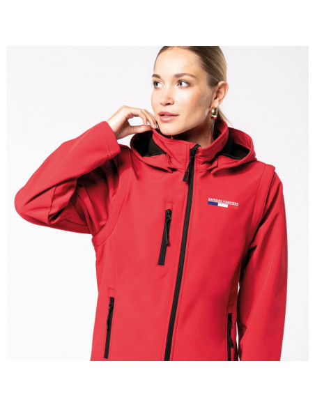 Veste Softshell à capuche avec manches amovibles - SP