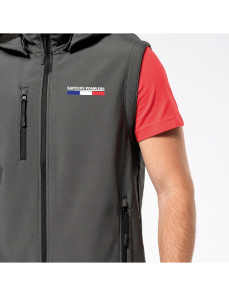 Veste Softshell à capuche avec manches amovibles - SP
