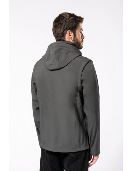 Veste Softshell à capuche avec manches amovibles - SP