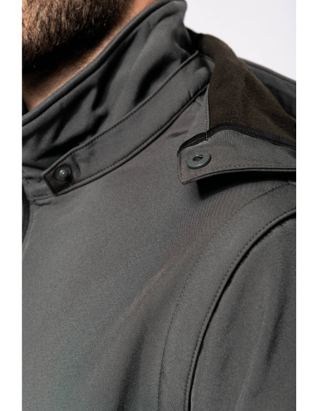 Veste Softshell à capuche avec manches amovibles - SP