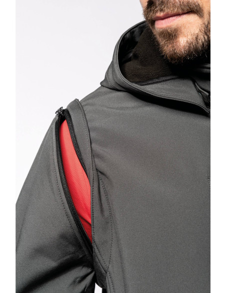 Veste Softshell à capuche avec manches amovibles - SP